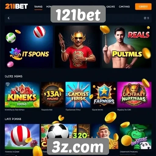 Variedade de jogos disponíveis na plataforma 121bet